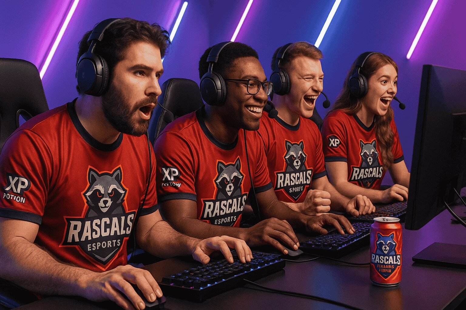 XP Potion teams up with Rascals Esports — powering their players with clean energy, focus, and endurance for competitive gaming.